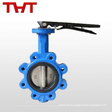 dn100 cast iron wafer lug type butterfly valve